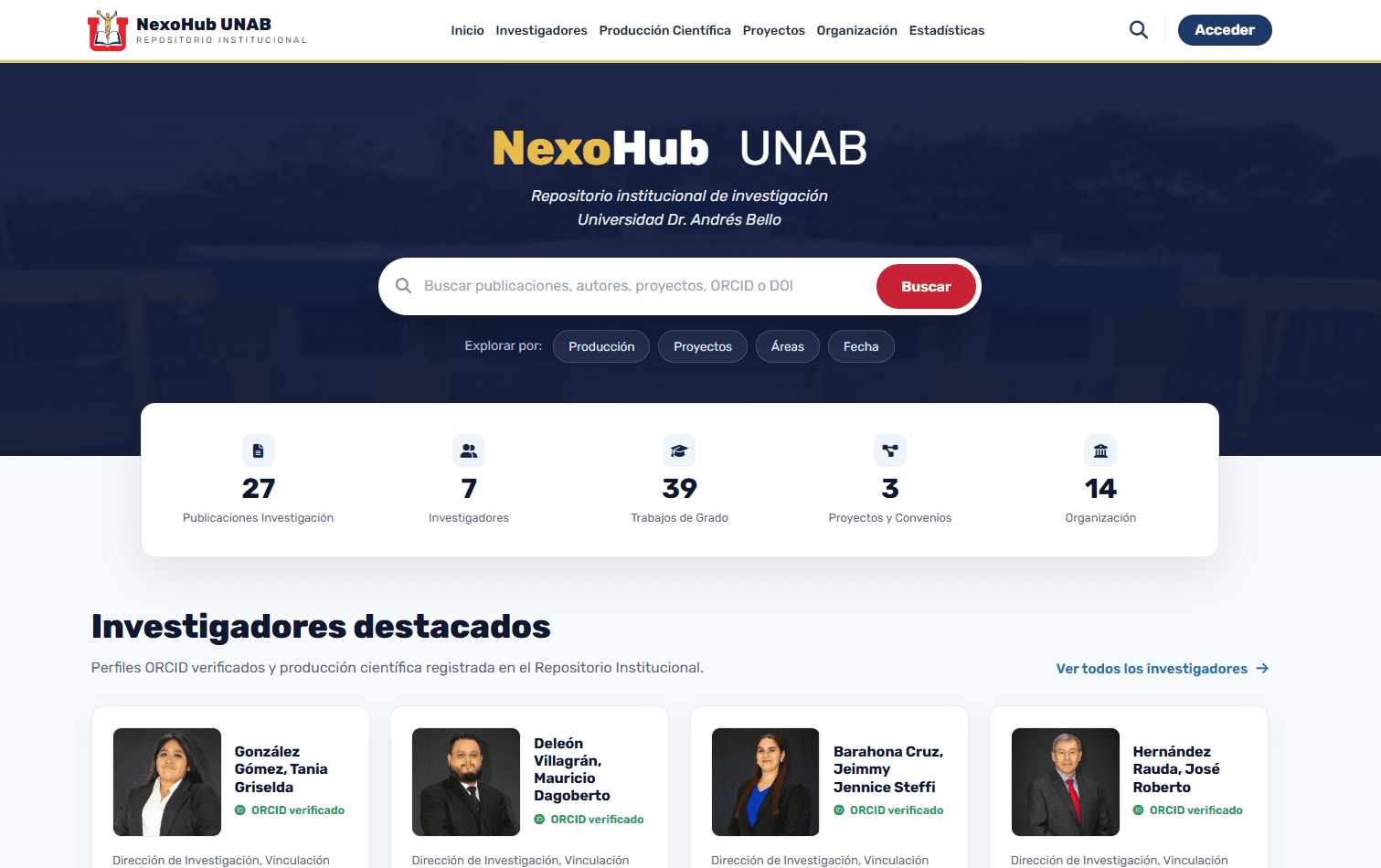 DSpace - Universidad Dr. Andrés Bello (UNAB)